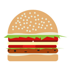 Hamburger icon isolated on white background, Vector illustration