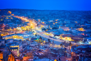 Goreme night cityscape