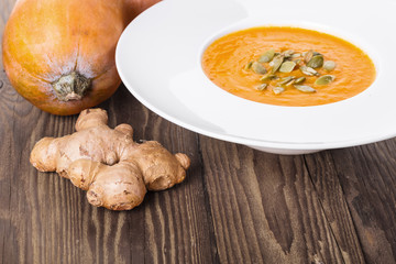 pumpkin cream soup with ginger