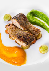 fried fish with vegetables