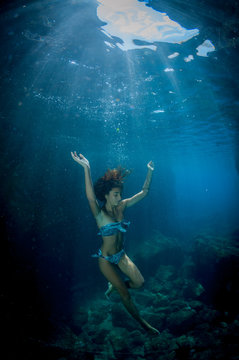 dancing underwater