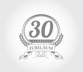 30 Jahre Jubilaeum vector