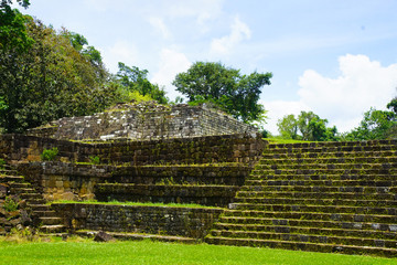 Fototapeta na wymiar Archaeological Park and Ruins of Quirigua in Guatemala