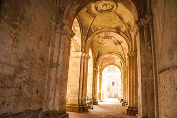 Fototapeta premium View of colonial colorful buildings in Antigua, Guatemala