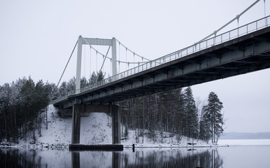 Fototapeta na wymiar Suspension bridge