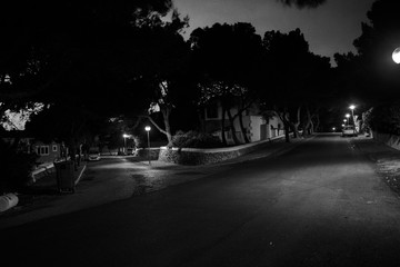 Calles de noche. Porto Colom