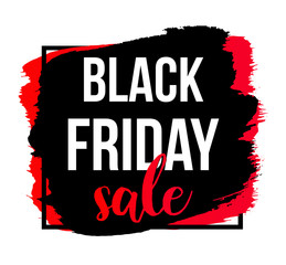 Vector Black Friday sale design template. Black Friday banner.