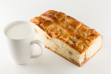 fresh cake with apple filling
