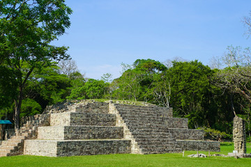 Copan ruins in the archeological site, Copan Ruinas, Honduras, Central America