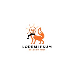 Obraz premium fox bulb logo