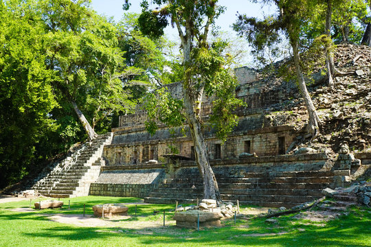 Copan ruins in the archeological site, Copan Ruinas, Honduras, Central America