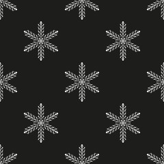 Fototapeta na wymiar Snowflake winter design season december snow celebration ornament seamless pattern background vector illustration.