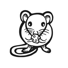 Obraz na płótnie Canvas Painted mouse