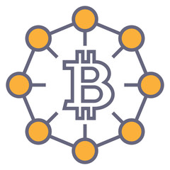 Bitcoin outline symbol