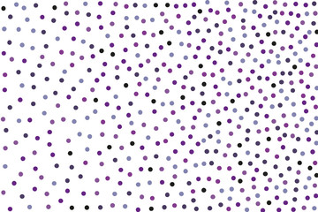 Background with Purple glitter, confetti. Randomly, chaotic polka dots, circles, round small-scale Festive design. 