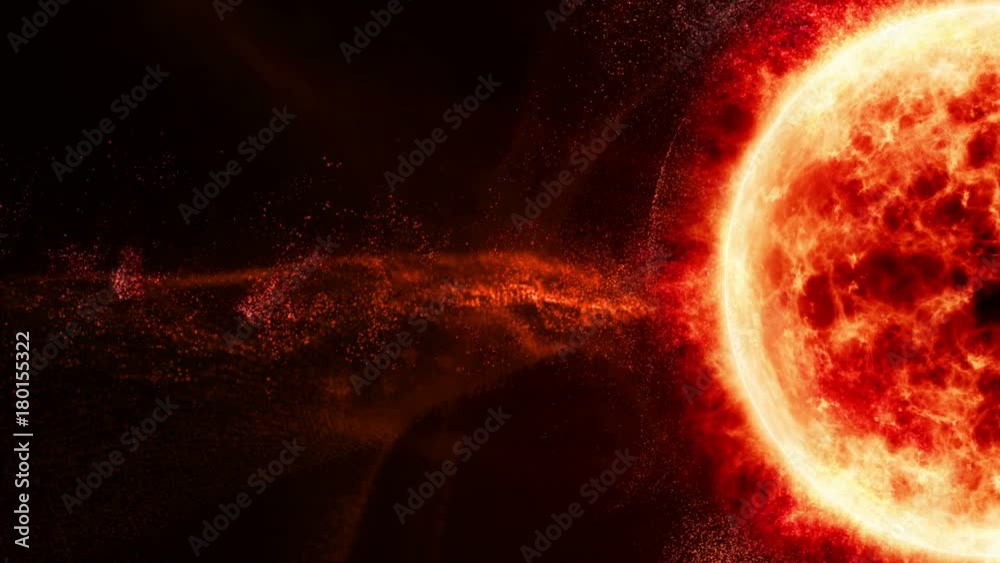 Poster Hi-tech user interface head up display Sun Solar Flare Particles for background computer desktop screen display