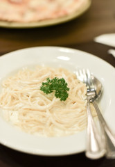 Nice spaghetti carbonara, Italian food
