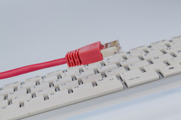 network cable on keyboard