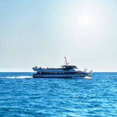 Fototapeta na wymiar Touristic ship in sea.