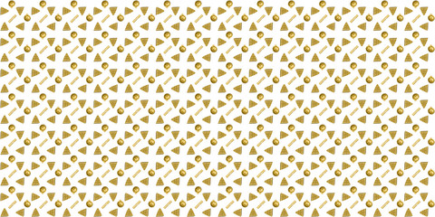 Stock Illustration, 3D, Christmas tree seamless pattern, gold color on White background for product promotion, Christmas sale, greeting cards, web design and marketing material, decoration.