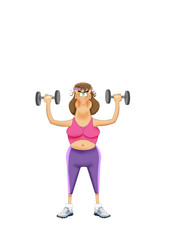 woman lifting weights