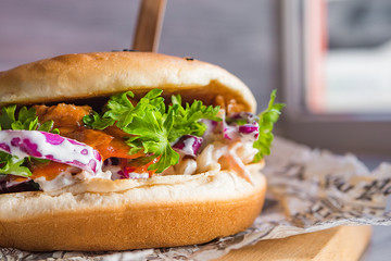 Very tasty juicy meat burger