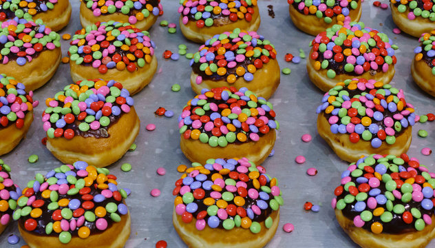 Fresh donuts  for Hanukkah celebration.