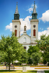 Naklejka premium Sombor, Serbia July 12, 2017: Church of St Stephen King in Sombor