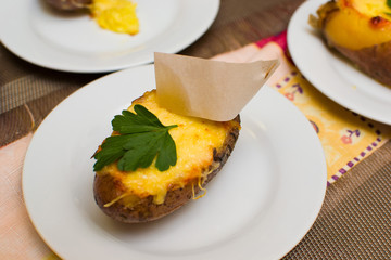 stuffed potatoes cooked by children in class