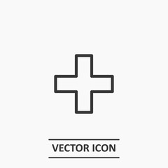 Outline plus icon illustration vector symbol	