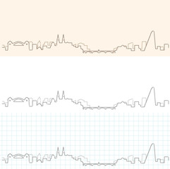 Basel Hand Drawn Skyline