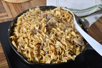 Beef Stroganoff in a Skillet
