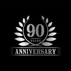 90 years anniversary logo template. 