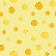 Seamless Cheese Pattern. Texture. Vector illustration