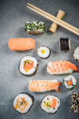 Japanese food sushi close up