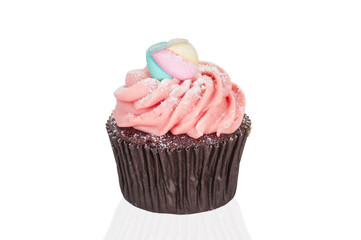Cupcake on white background