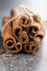 Cinnamon sticks spice.