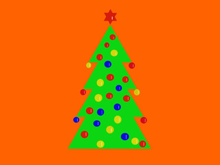 Christmas tree with decoration