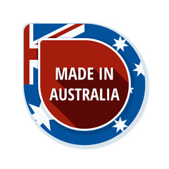 Fototapeta premium Made in Australia label illustration