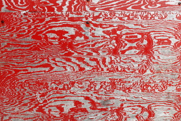 Red painted wooden plank wall of ruined-abandoned-paint faded hut. Vareid-Flakstadoya-Lofoten-Norway.0541