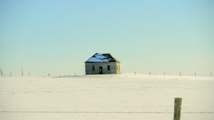 Little House on Snowy Prairie 