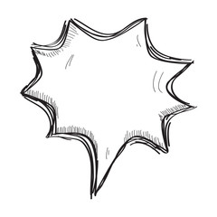 Comic speech bubble isolated on white background, Vector illustration