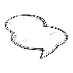 Comic speech bubble isolated on white background, Vector illustration