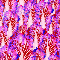 Seamless Hand Drawn Watercolor Pattern. Bright Design for Wallpaper, Tile, Textile, Fabric,...