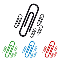 Fototapeta premium Paper Clips - Colourful Vector Icons