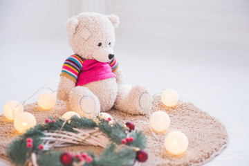 The atmosphere of celebrating the New Year and Christmas