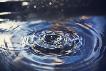 Drop in water splashes