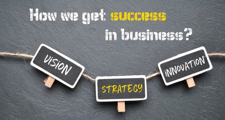 How we get success in business? - obrazy, fototapety, plakaty