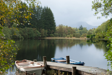 Obraz premium Loch and boats