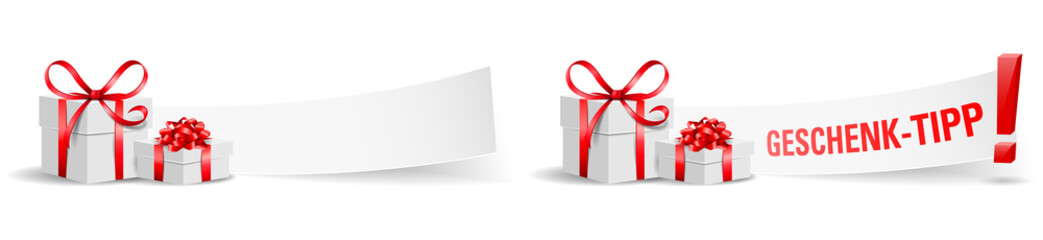 Geschenk Tipp Idee Vektor Set